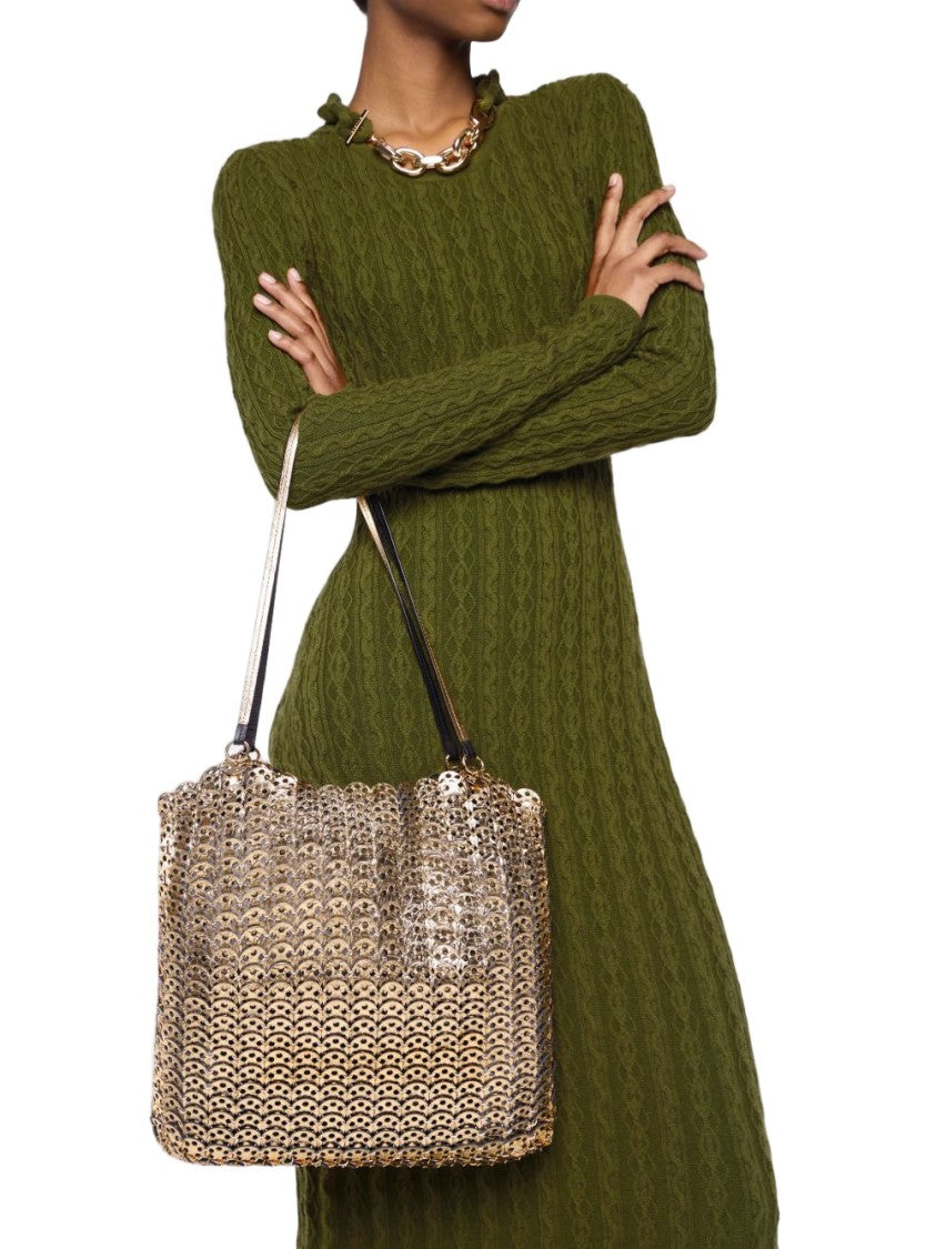 Rabanne Woven Black And Gold Shoulder Bag