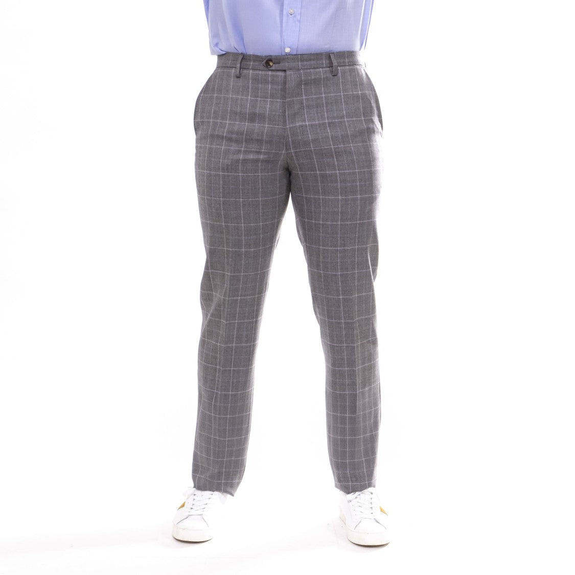 Etro Roma Grey Windowpane Check Two-Piece Suit