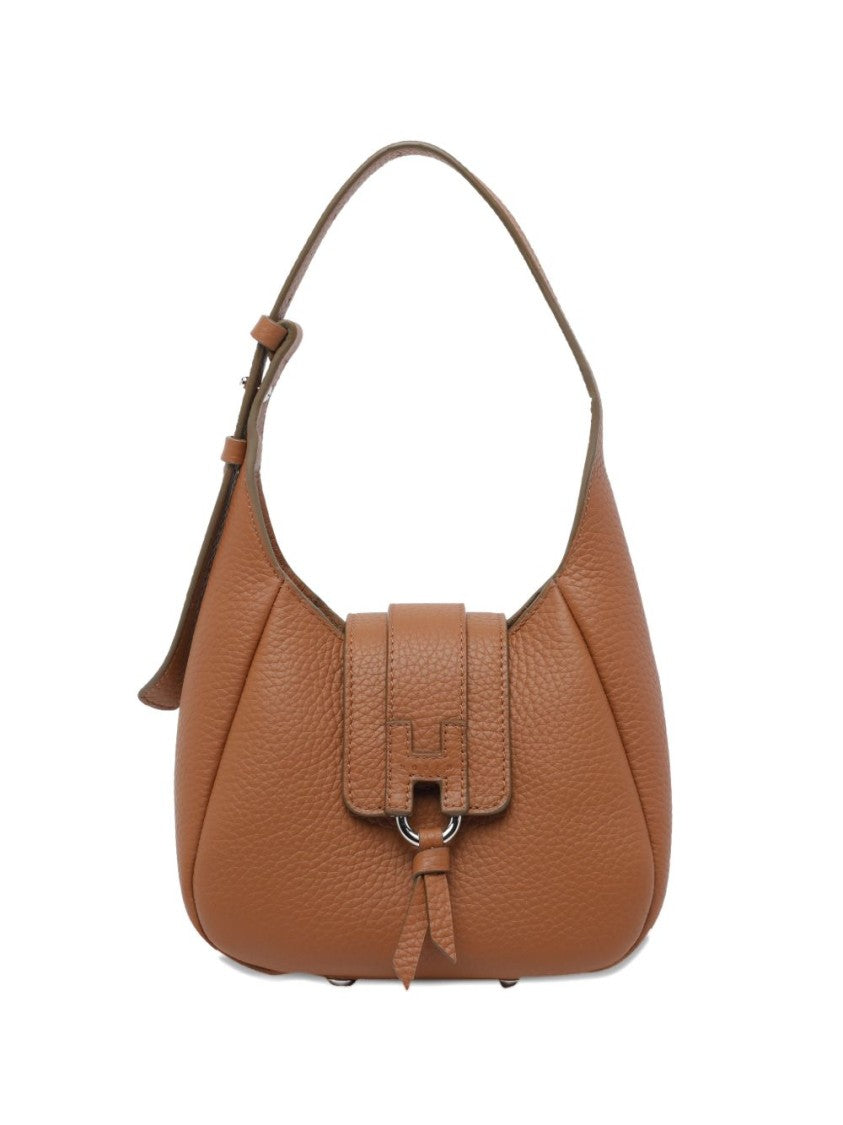 Hogan Textured Calfskin Handbag With H-Detail