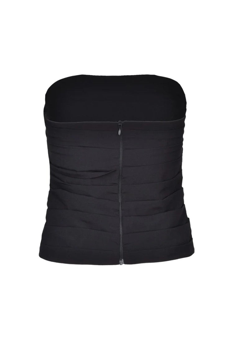 Nine Minutes Linen Top - Black