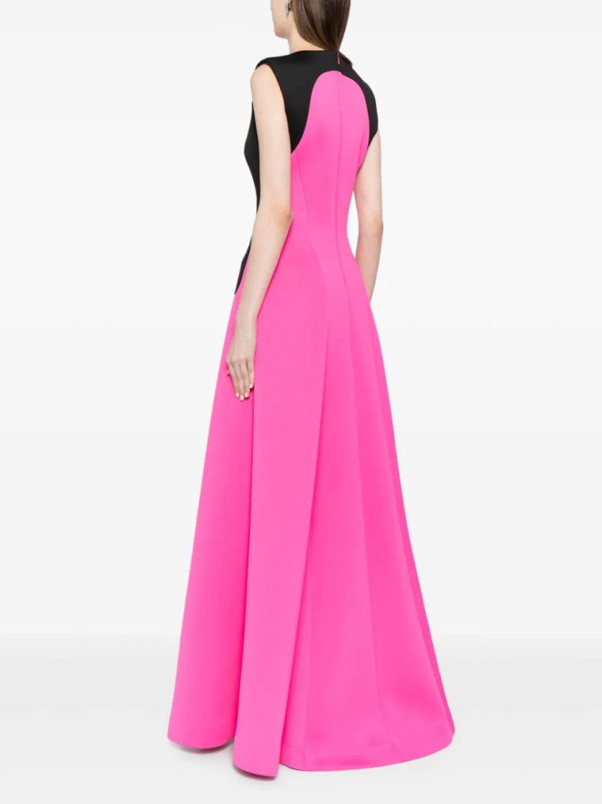 Saiid Kobeisy Neoprene Dress With Abstract Contrast Cuts