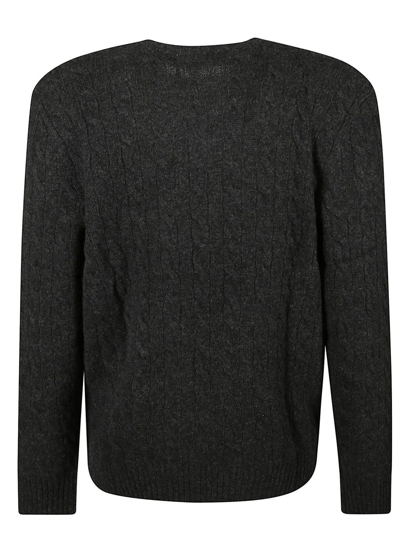 Polo Ralph Lauren Round Neck Cable Knit Sweater With Ribbed Details