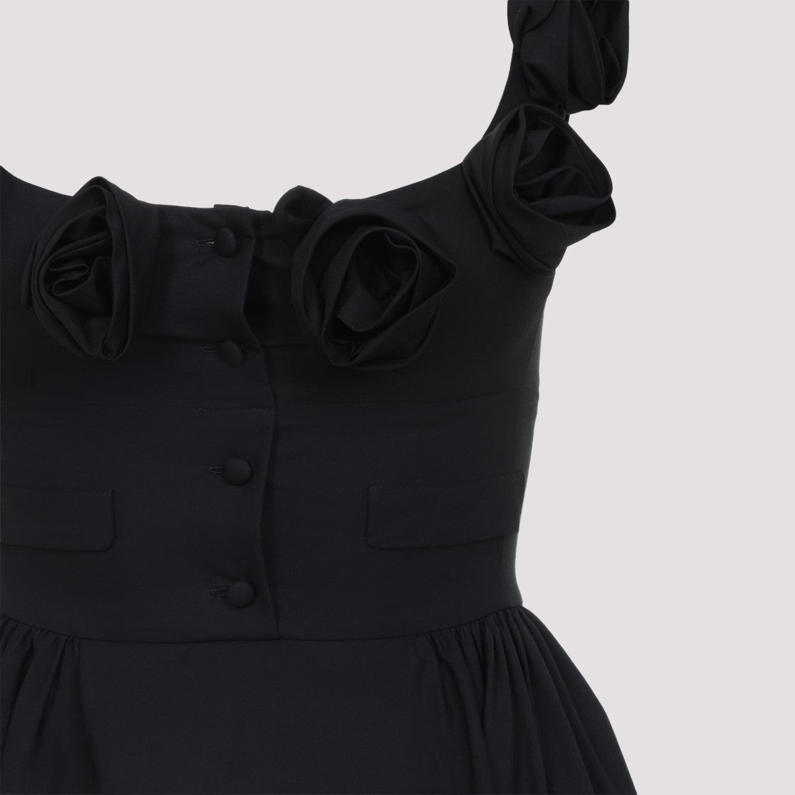 Giambattista Valli Black Cotton Long Dress