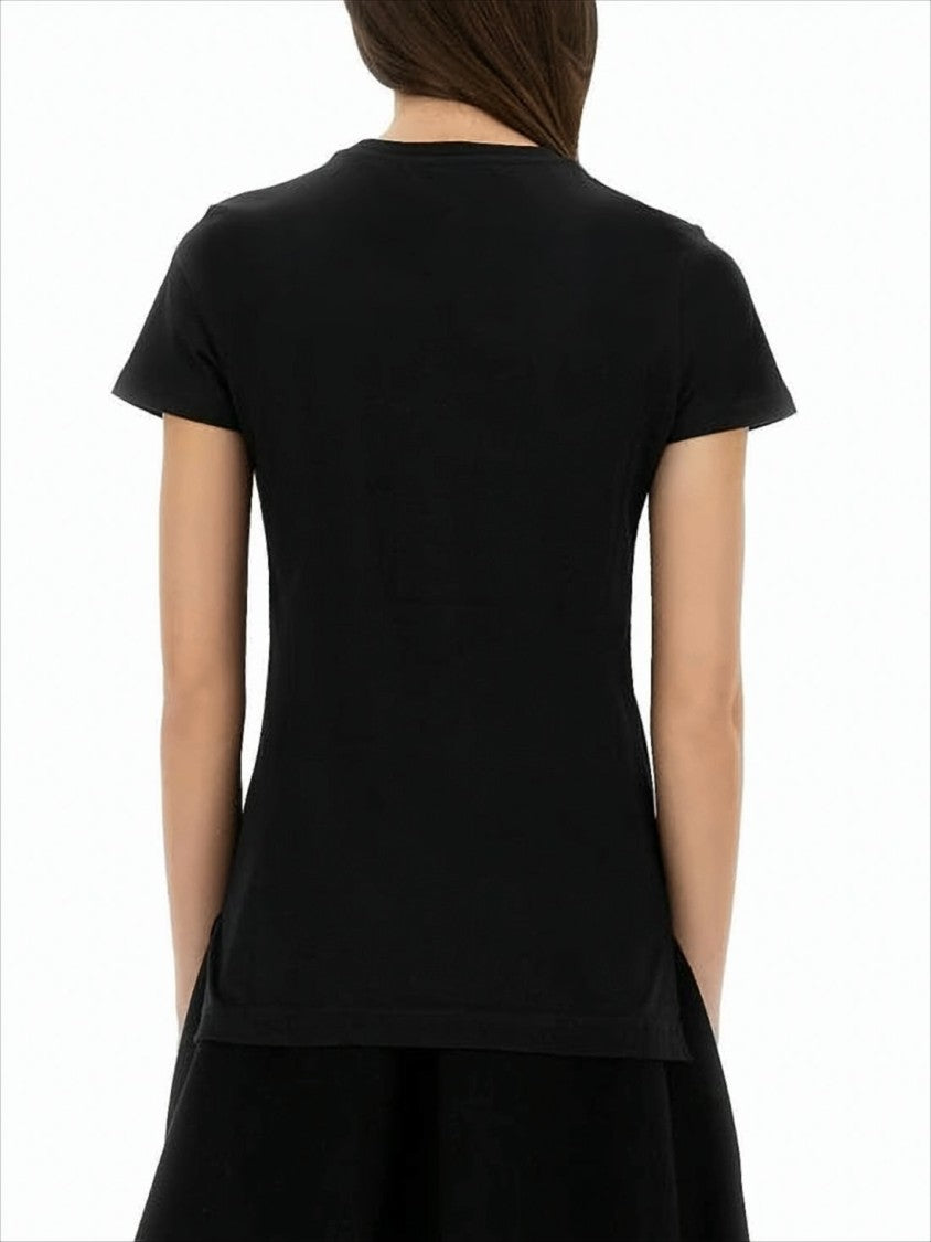 Vivienne Westwood Black Cotton T-Shirt With Bold Graphic Emblem