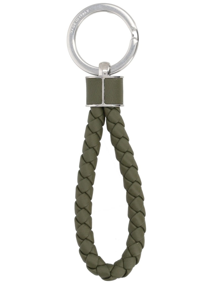 Bottega Veneta Weave Braided Leather Keychain