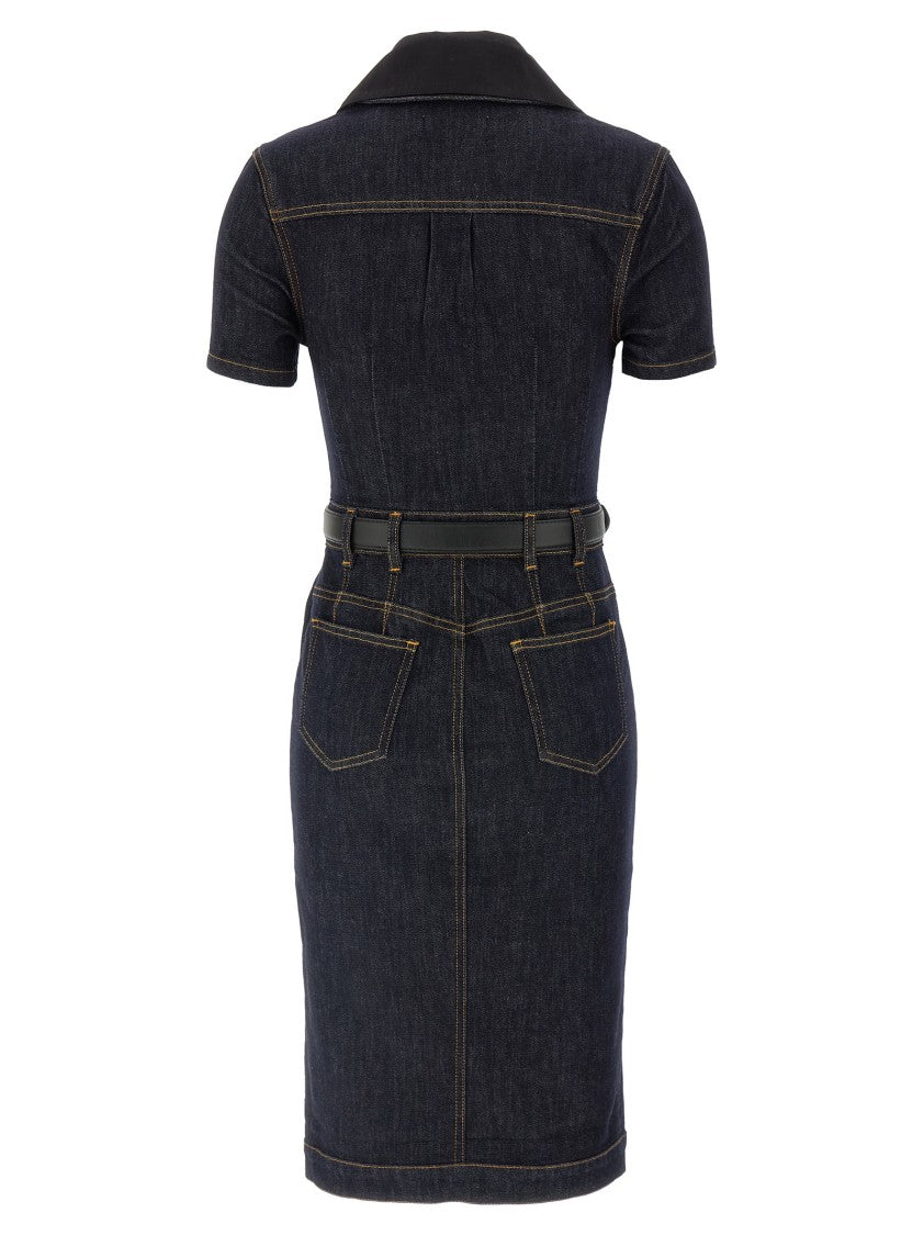 Self-Portrait 'Indigo Denim Midi' Dress