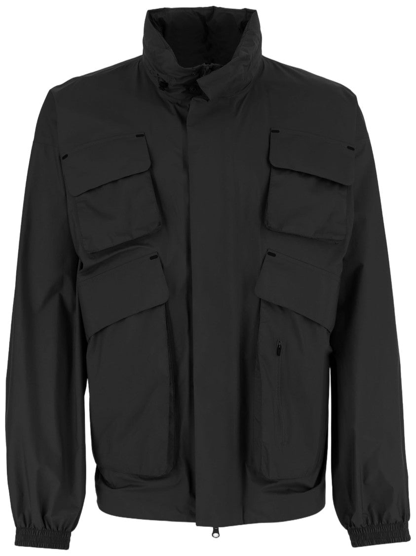 Save The Duck High Collar Black Nylon Jacket