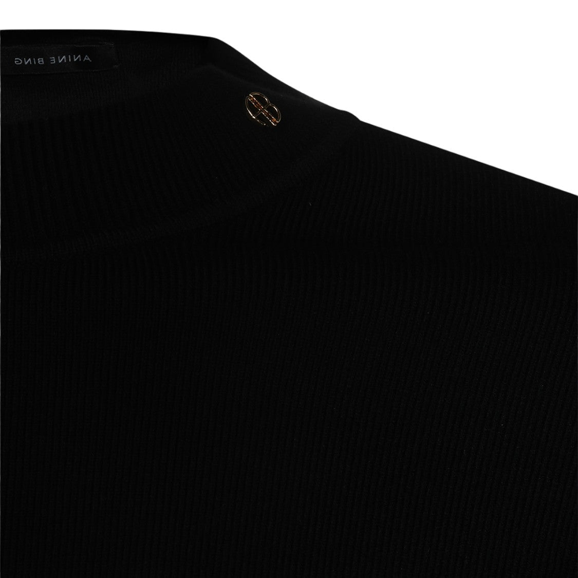 Anine Bing Fitted Mini Dress With Long Sleeves And Metallic Detail