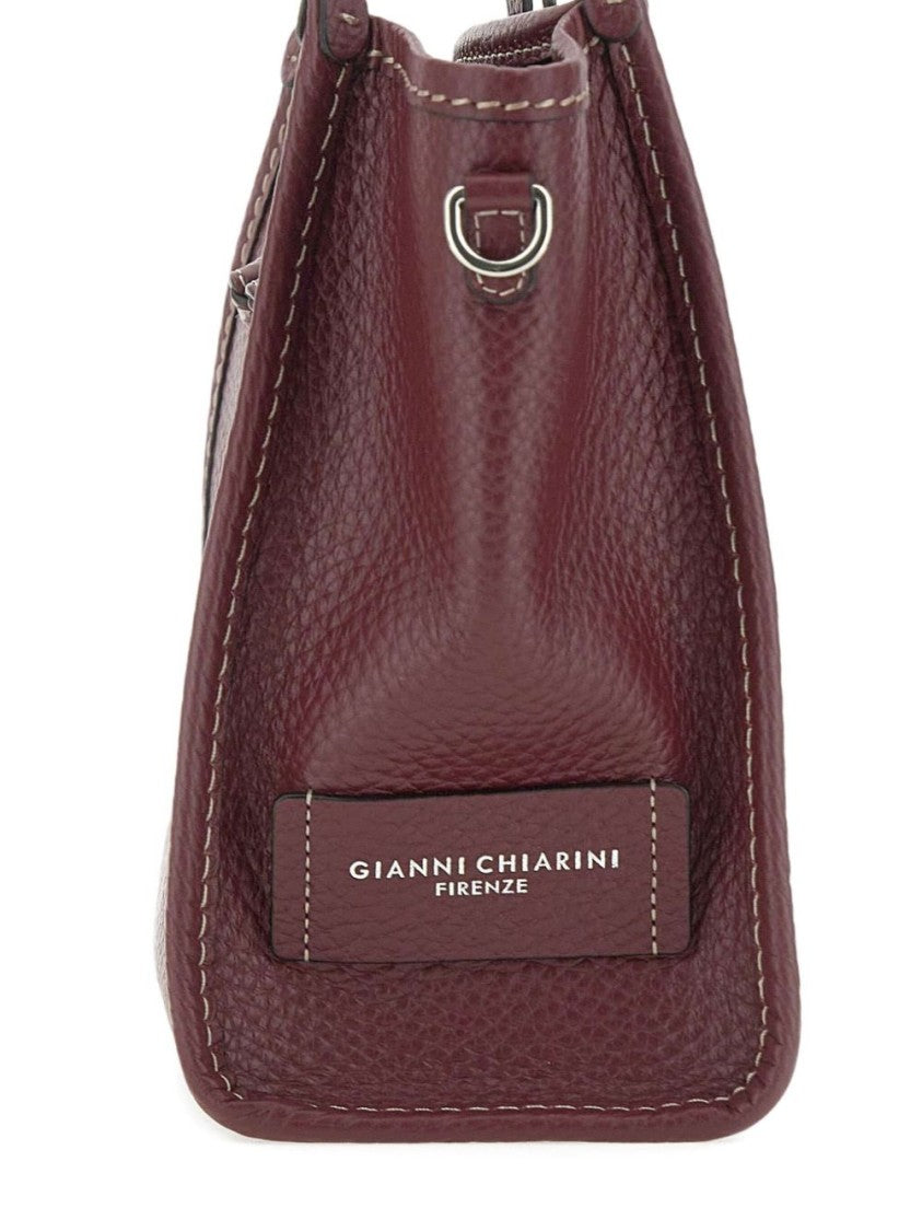 Gianni Chiarini Bordeaux Vitello Leather Shopper Bag