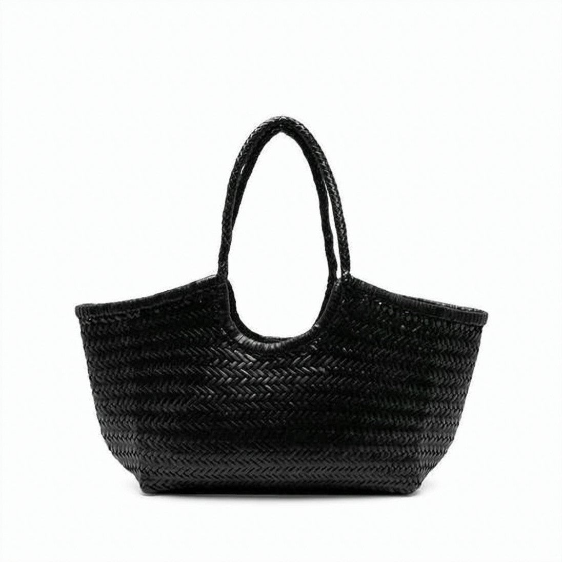 Dragon Diffusion Spacious Woven Buffalo Leather Shoulder Bag