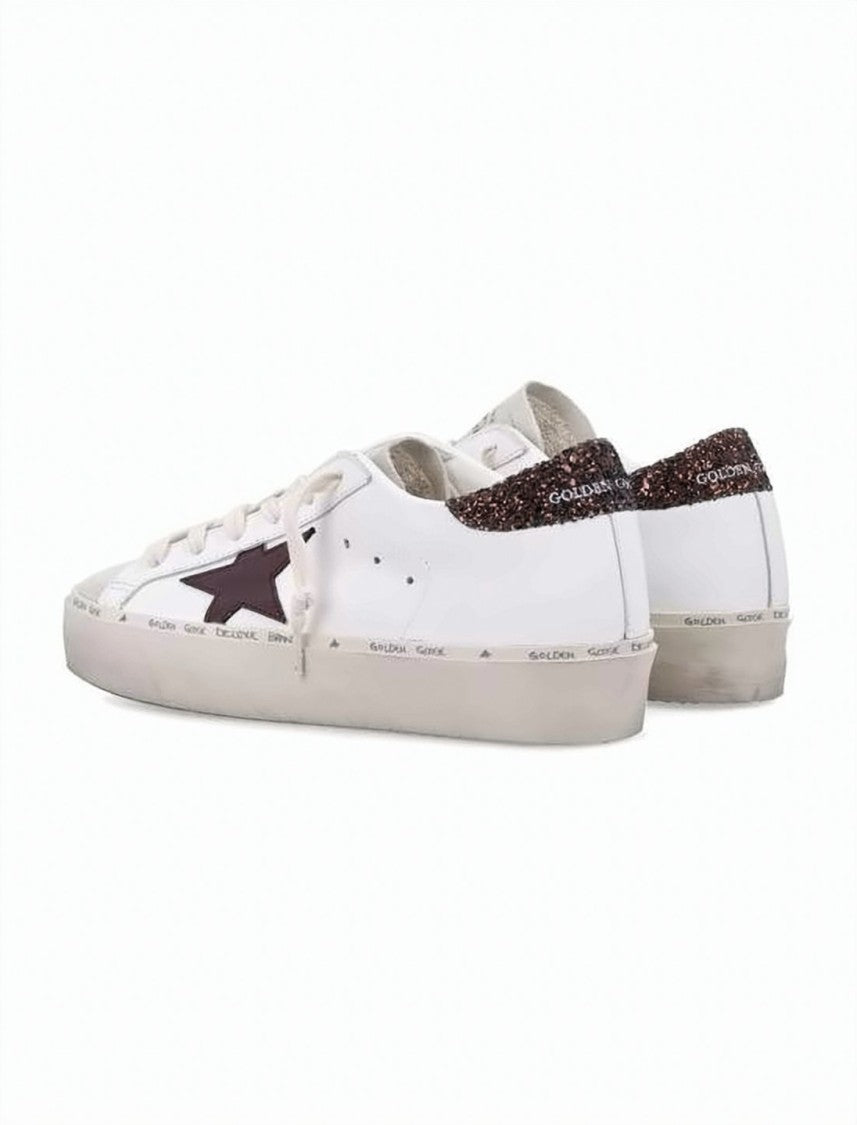 Golden Goose Low-Top Sneakers With Distressed Finish And Glittery Details