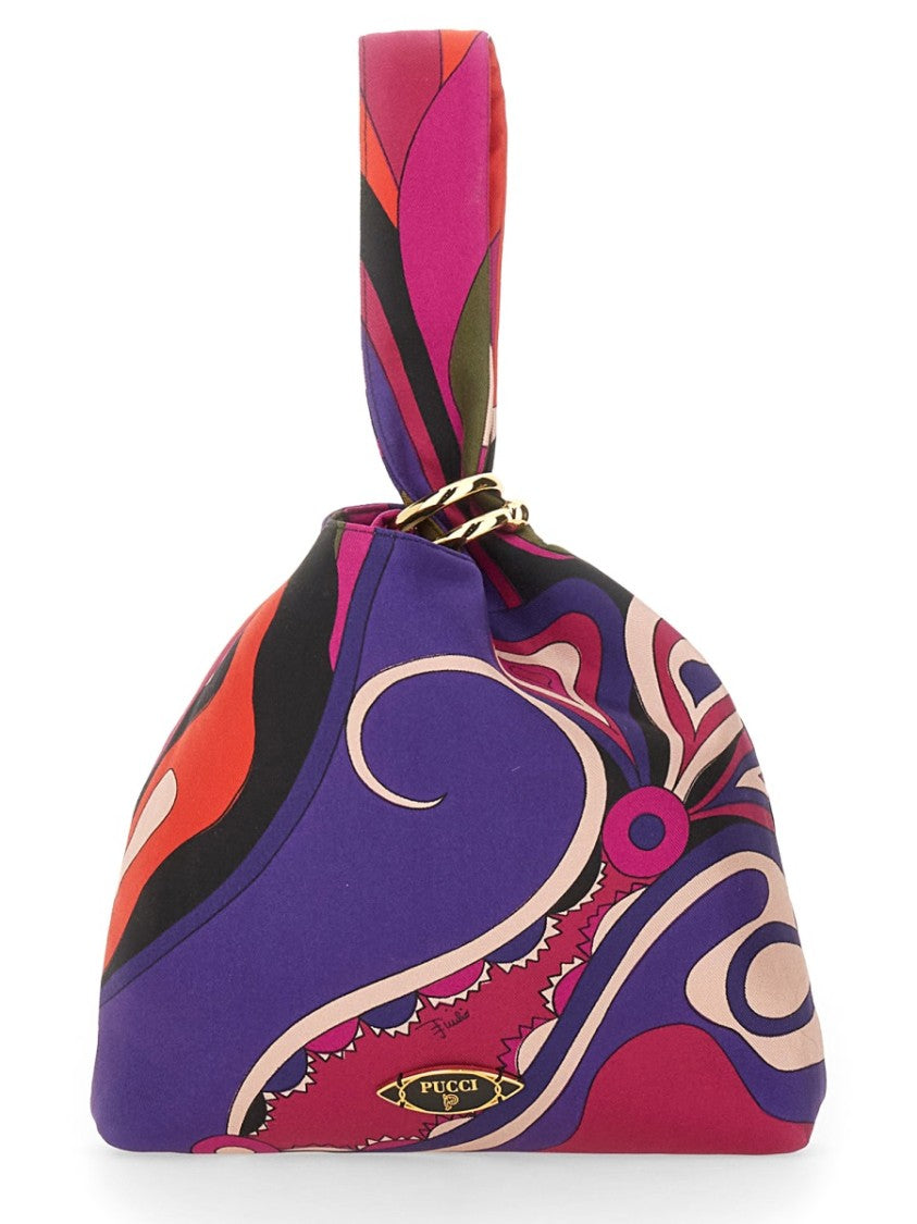 Pucci Emilio' Silk Clutch Bag With Orchid Print