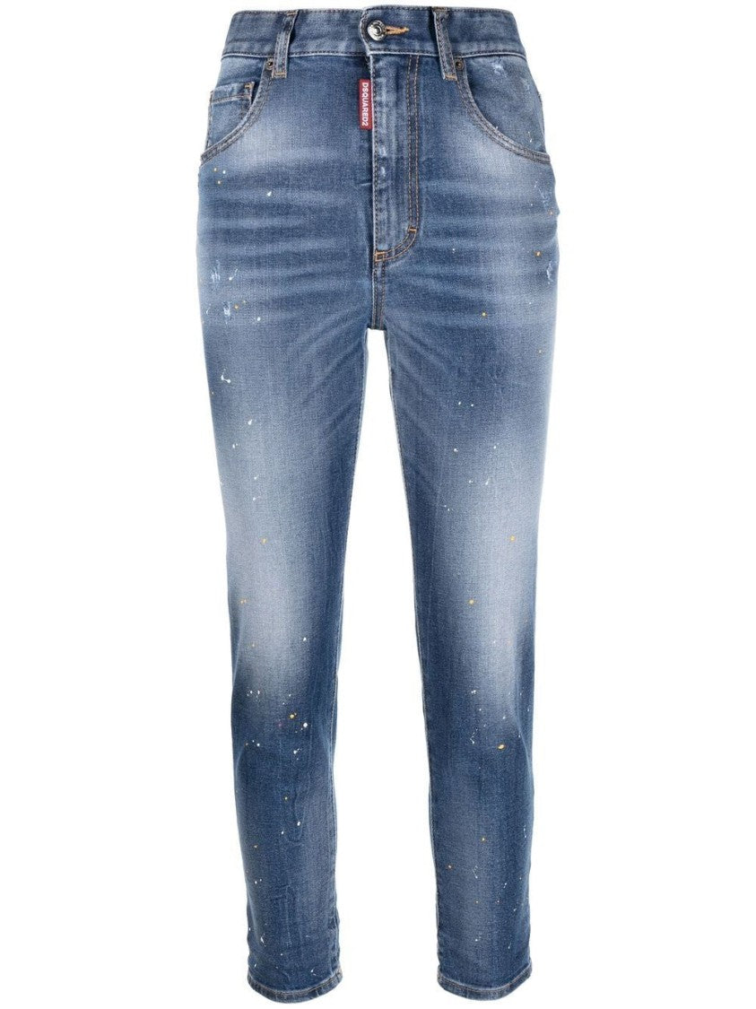 Dsquared2 Five-Pocket Skinny Jeans With Distressed Finish
