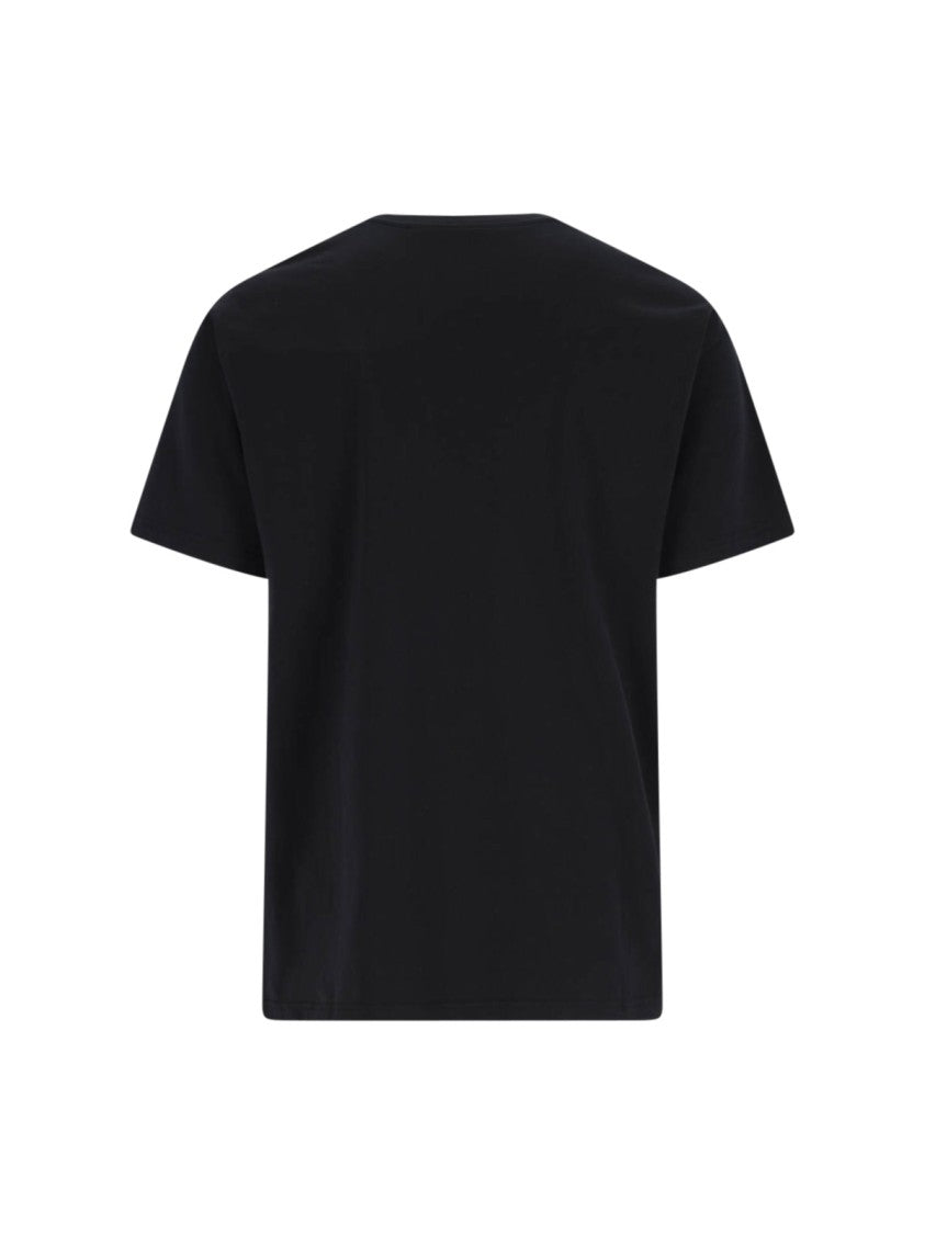 Givenchy Cotton Black T-Shirt With Embroidered Givenchy Logo