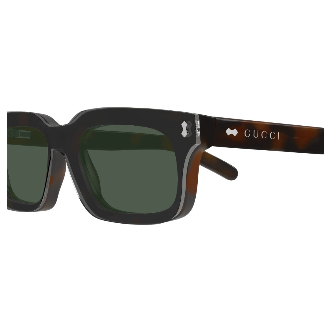 Gucci Gg1711s Rectangular Tortoiseshell Sunglasses