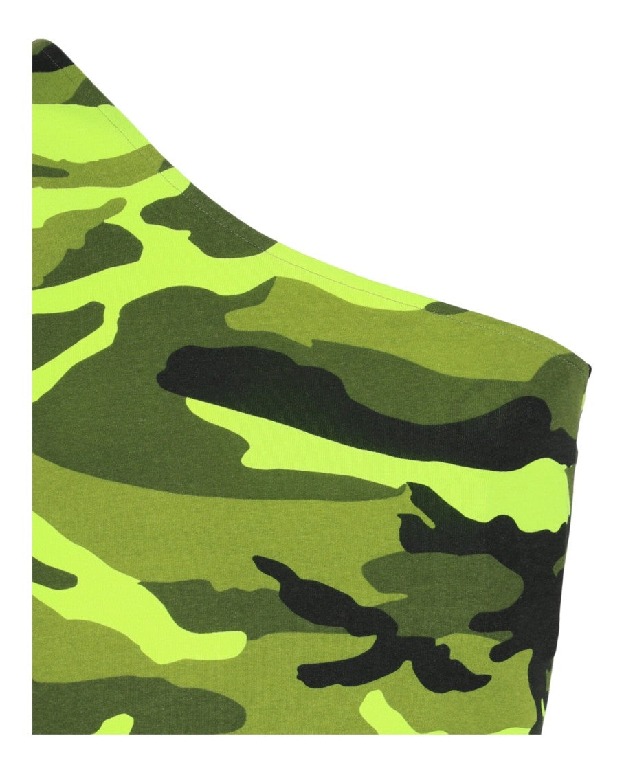 Balenciaga Asymmetrical Camo Patterned Tank