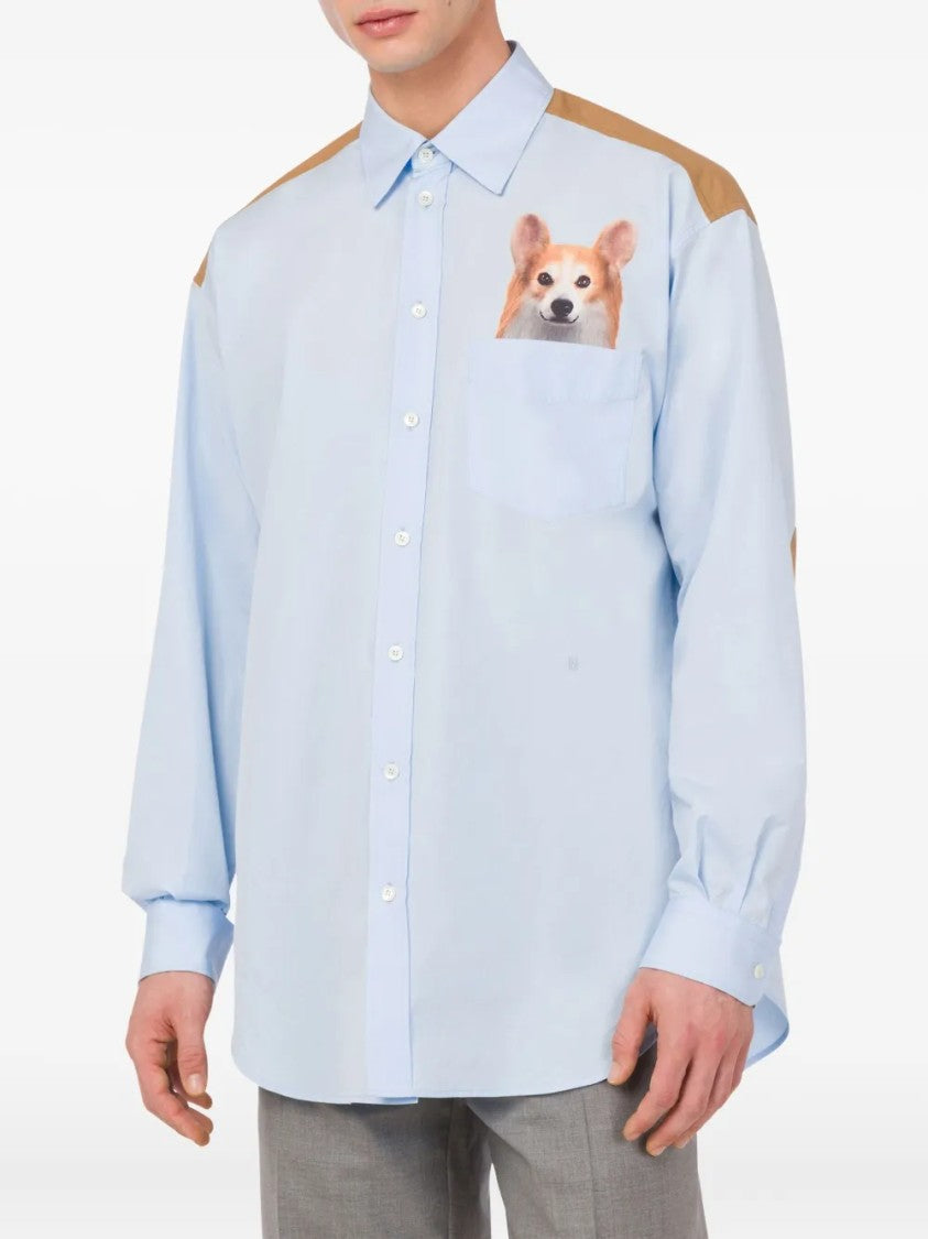 Moschino White Tailored Fit Shirt With Button-Down Front