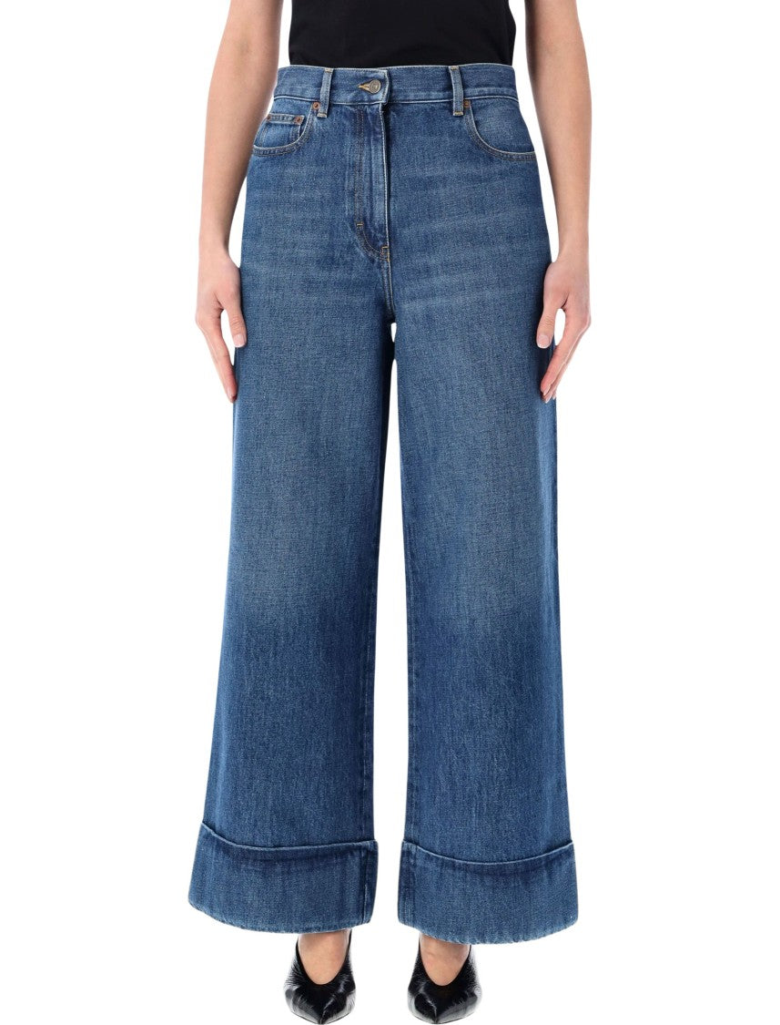Valentino Garavani Wide Leg Denim Jeans