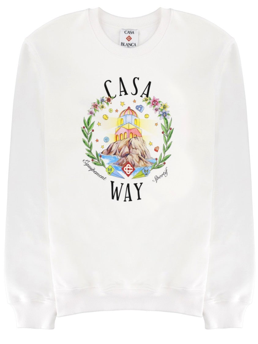 Casablanca White Home Way Graphic Sweatshirt