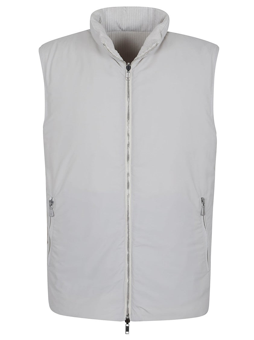 Eleventy Reversible Quilted Waistcoat With Tailored Fit