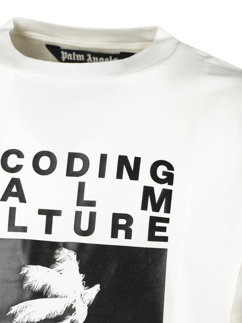 Palm Angels Relaxed-Fit Graphic Print T-Shirt With Palm Tree Imagery