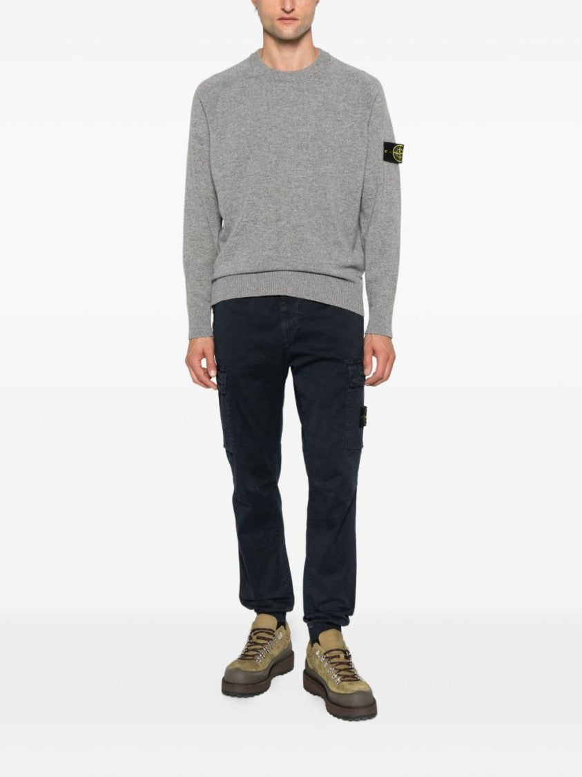 Stone Island Relaxed Fit Cargo Trousers In Stretch Organic Fabric