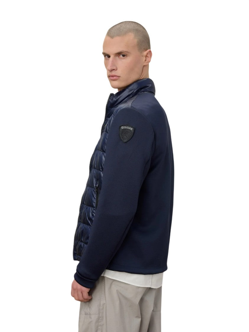 Blauer Quilted Padded Jacket Mandarin Collar