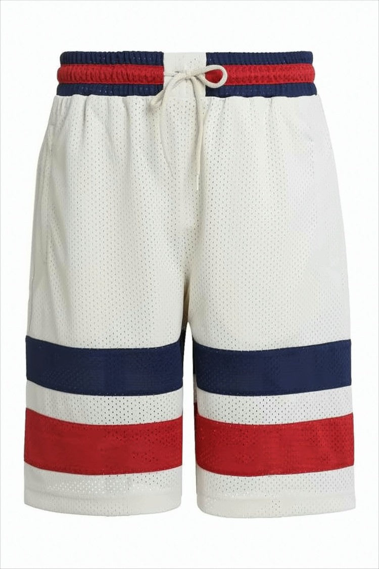 Gucci Navy And Red Striped Performance Shorts