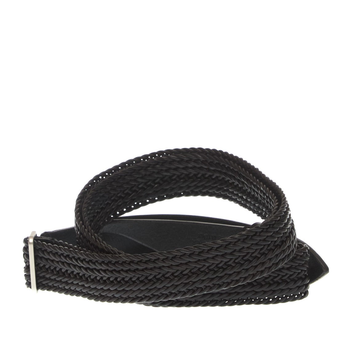 Orciani Black Weaving Nobuckle Belt