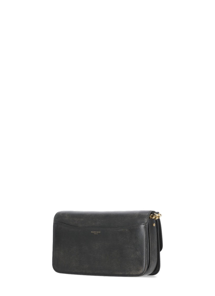 Golden Goose Black Leather Shoulder Bag For Woman