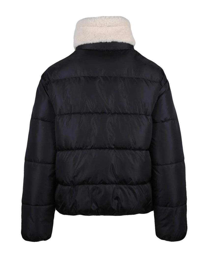 Save The Duck Cropped Honey Plush Padded Nylon Down Jacket
