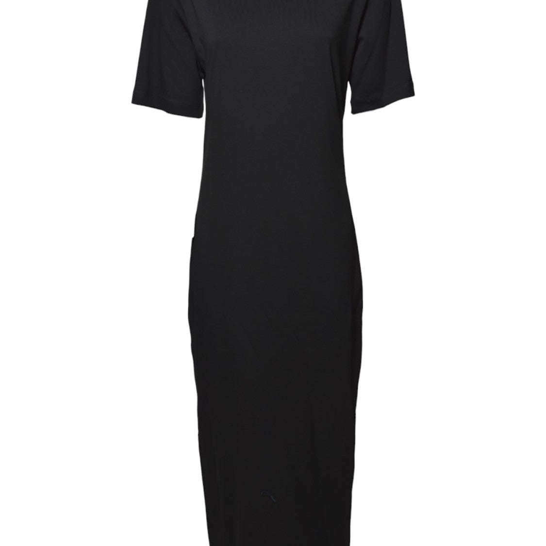 Nine Minutes Maxi T-Shirt Style Dress In Black Jersey Cotton