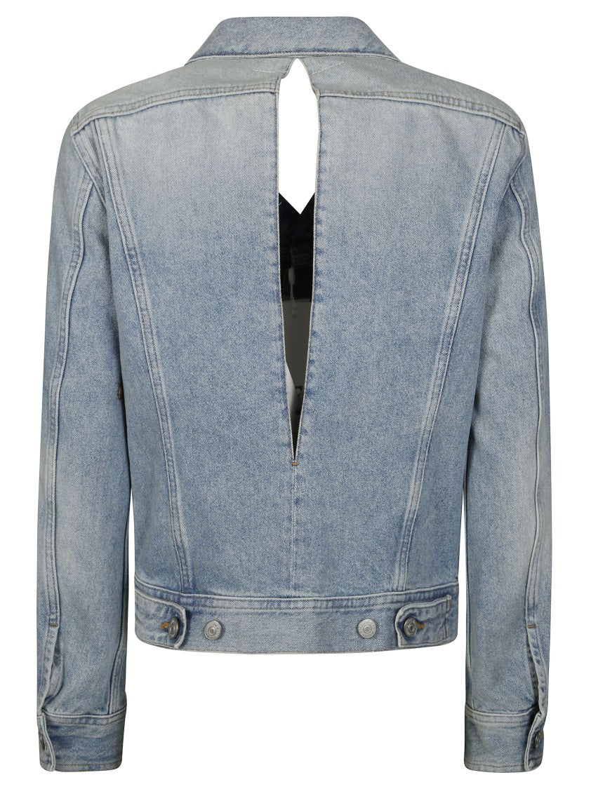Mm6 By Maison Margiela Denim Jacket With Button Closure