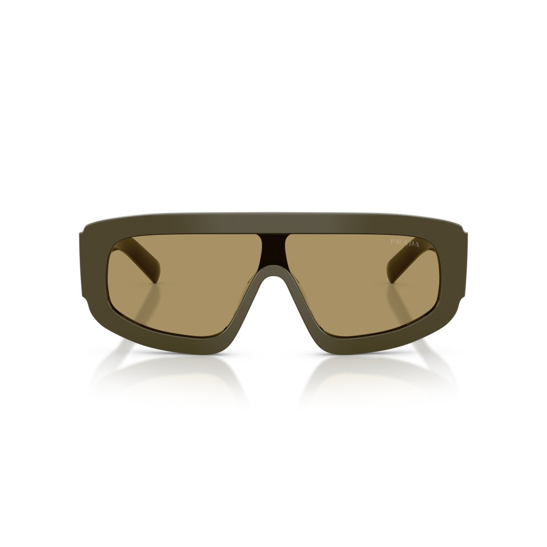 Prada Oversized Rectangular Frame Sunglasses With Triangular Logo Detail