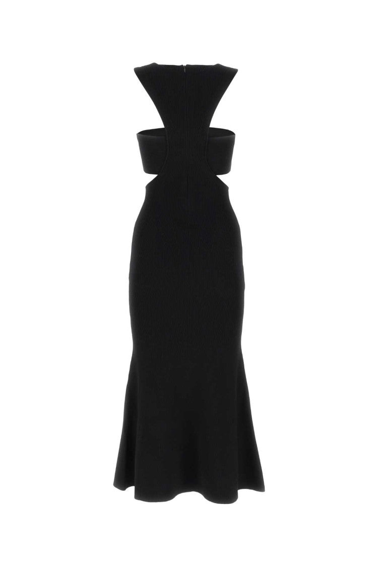 Alexander Mcqueen Black Viscose Blend Dress