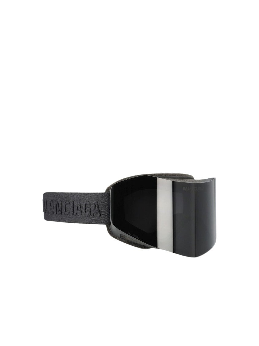 Balenciaga Futuristic Reflective Visor Sunglasses