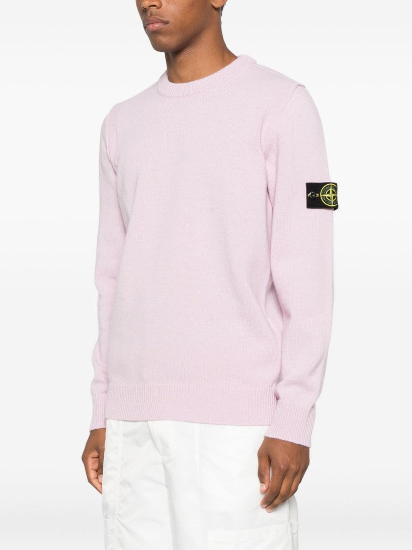 Stone Island Light Pink Crew Neck Sweater