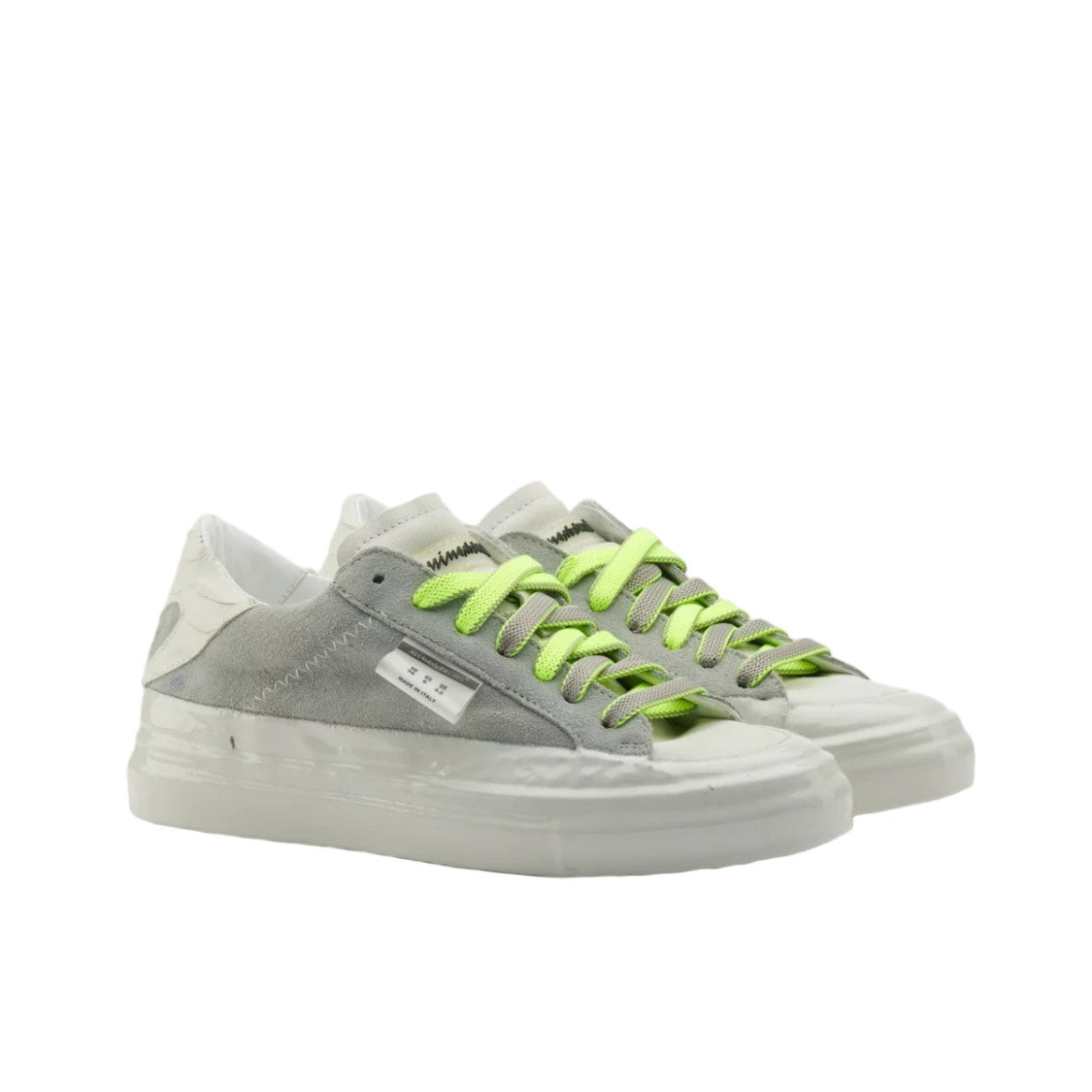 Mimanera Ndmade Grey And White Suede Sneakers