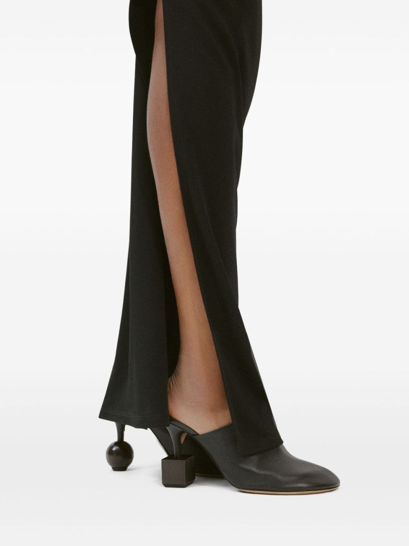 Jacquemus Black Round Toe High Heel Sandals