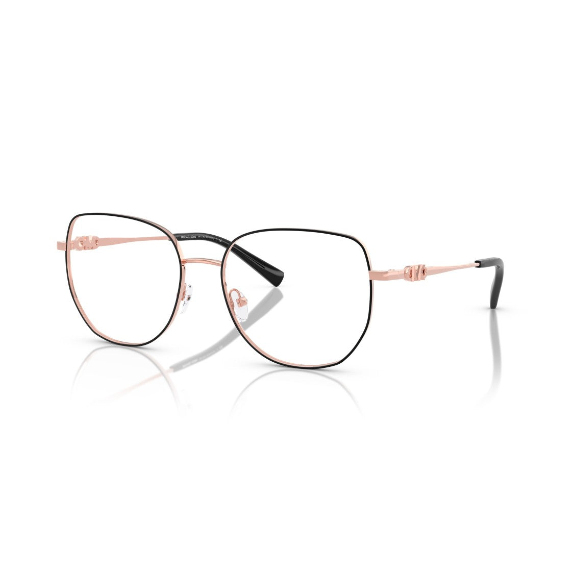Michael Kors 0Mk3062 Rose Gold Metal Frame Sunglasses With Intertwined Temples