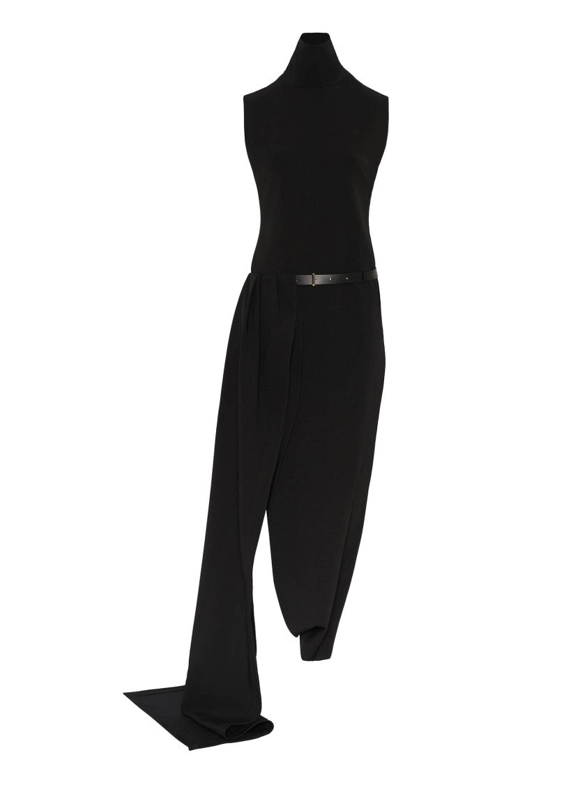 Jean Paul Gaultier Asymmetric Midi Dress With Stylish Belt