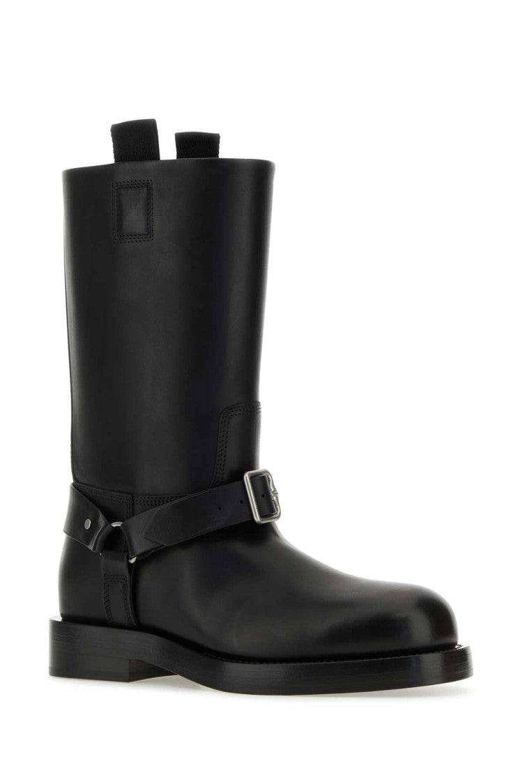 Burberry Black Leather Ankle Boots