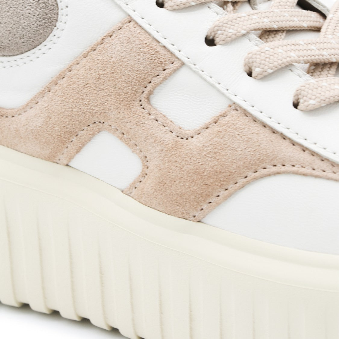 Hogan Chunky Platform Sneakers With Beige Suede Accents