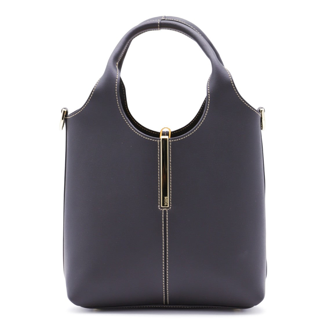 Tod's Structured Leather Tote With Gold-Tone Accents