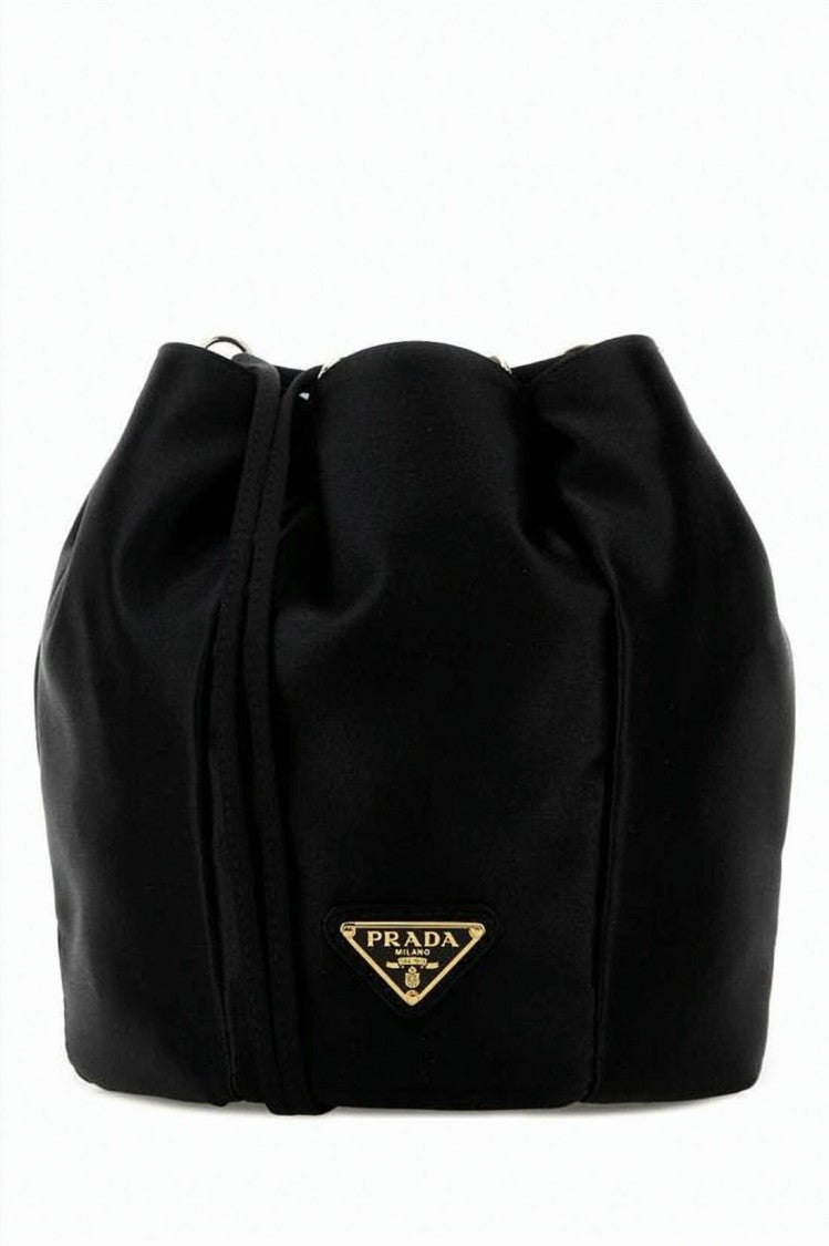 Prada Gathered Silk And Viscose Crossbody Bag