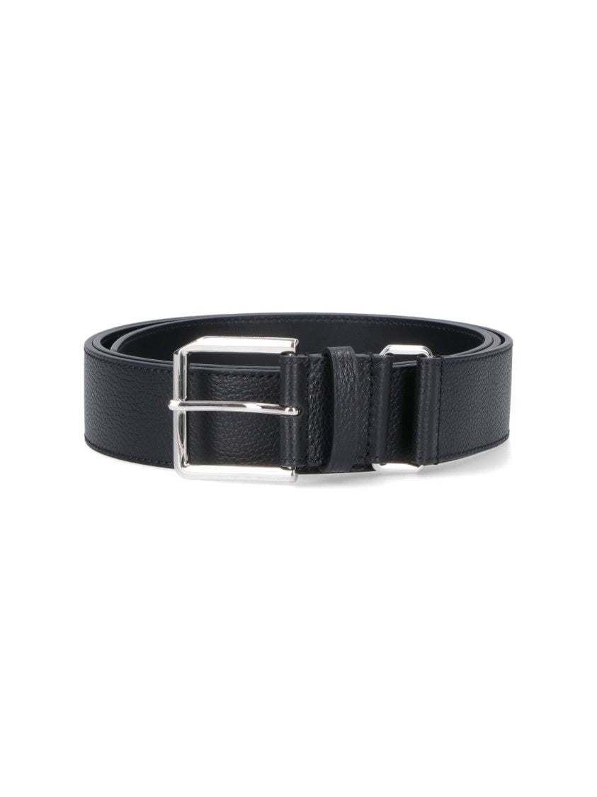 Givenchy Textured Leather Belt With Adjustable Silver-Tone Buckle