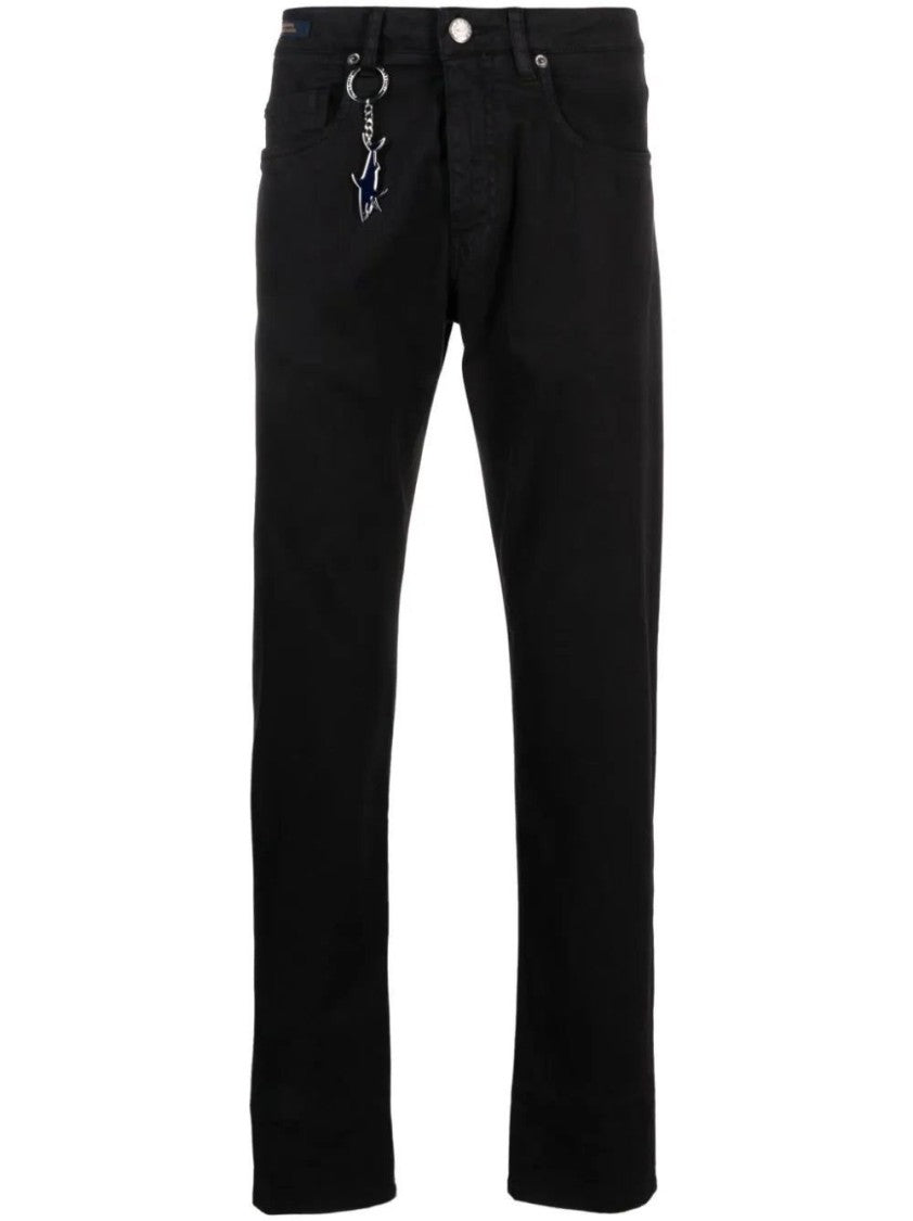 Paul & Shark Classic Black Straight Jeans With Five-Pocket Design