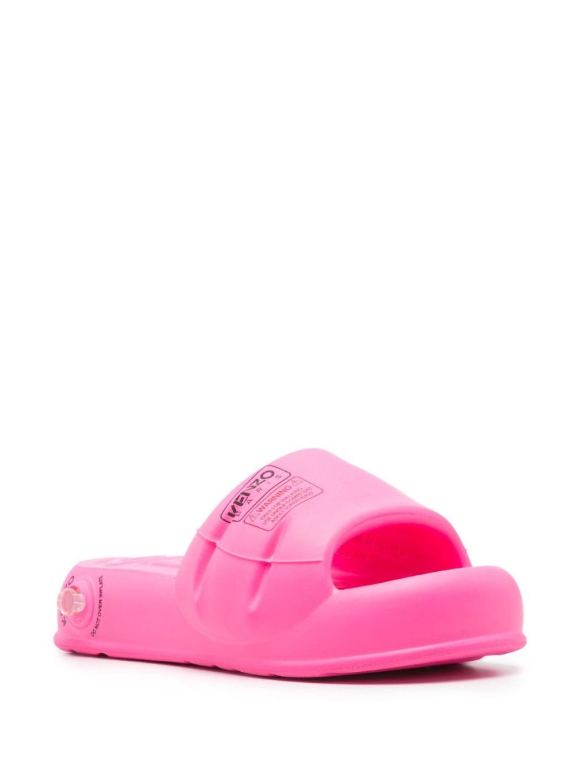 Kenzo Fluorescent Pink Moulded Footbed Sandals