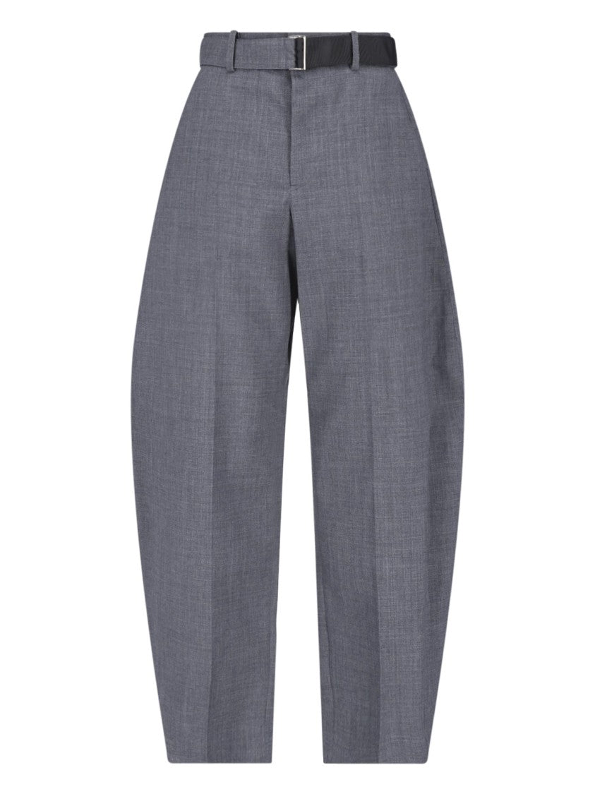 Sacai Tailored High-Waisted Wool Trousers With Structured Silhouette