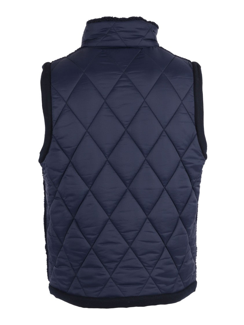 Ballantyne Reversible Double-Faced Vest With High Collar And Zip Closure
